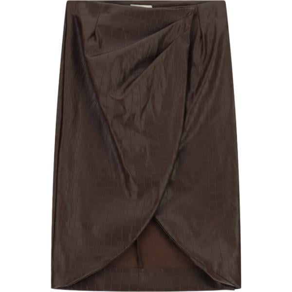 gonne longuette Dixie marrone con stampe