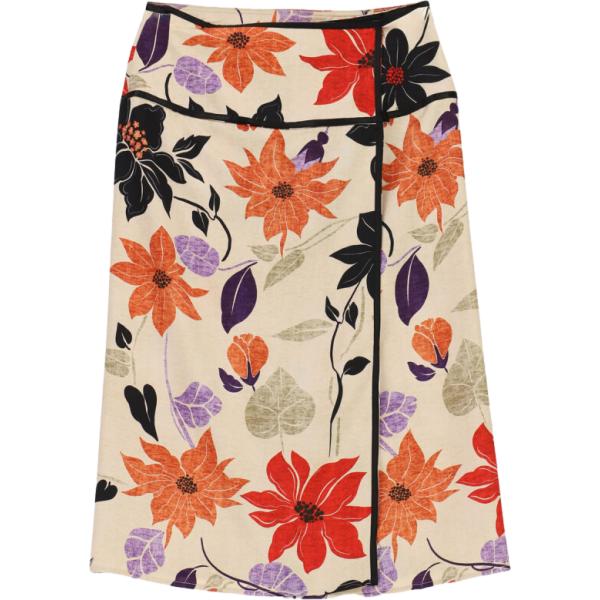 gonne longuette Dixie marrone con stampe