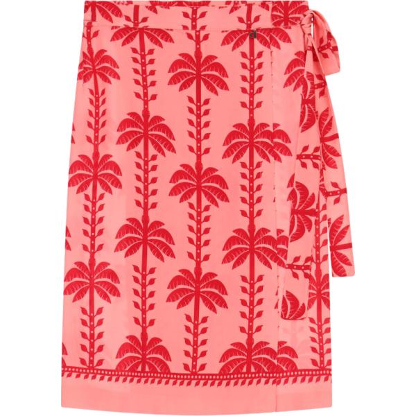 gonne longuette Dixie rosa con stampe