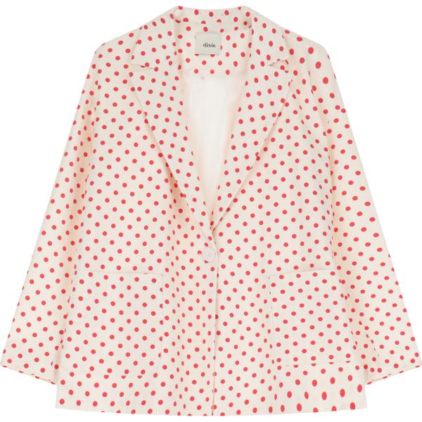 blazer Dixie bianco a pois