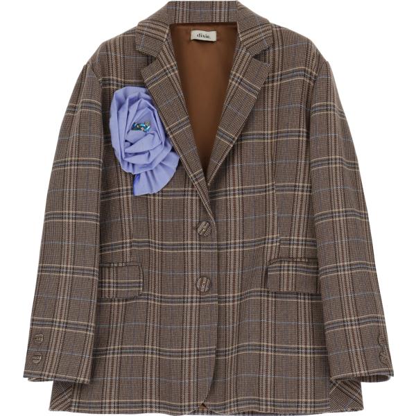blazer Dixie marrone a quadri