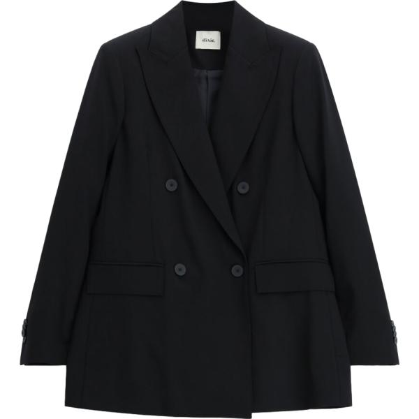 Giacca da donna in nero pece con bottoni Dixie