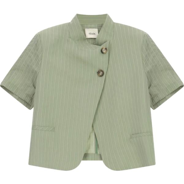 blazer Dixie verde a righe