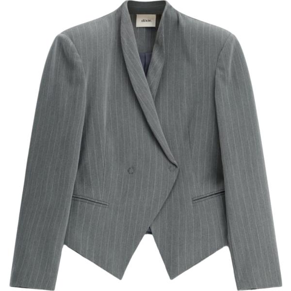 Giacca da donna in grigio scuro a righe Dixie