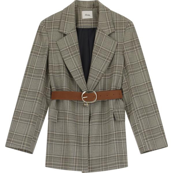 blazer Dixie verde a quadri