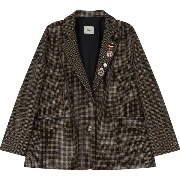 blazer Dixie grigio a quadri