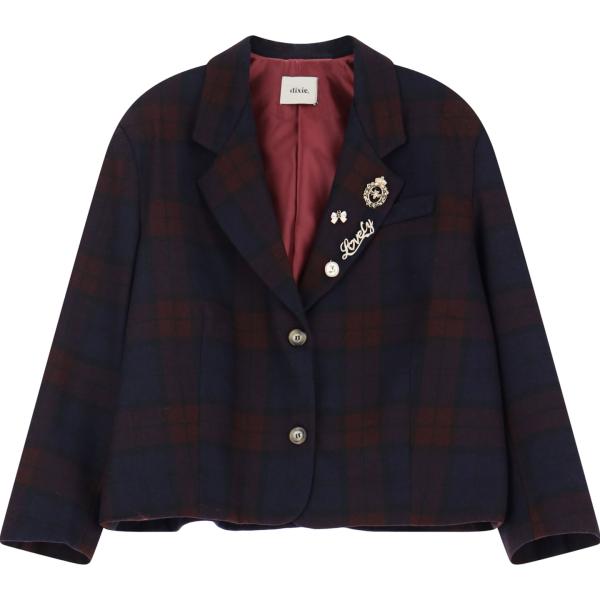 blazer Dixie nero scozzese
