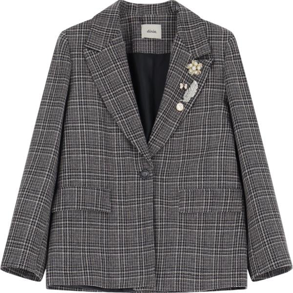 blazer Dixie grigio a quadri