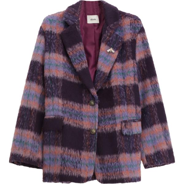 blazer Dixie viola a quadri