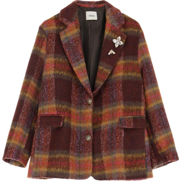 blazer Dixie marrone a quadri