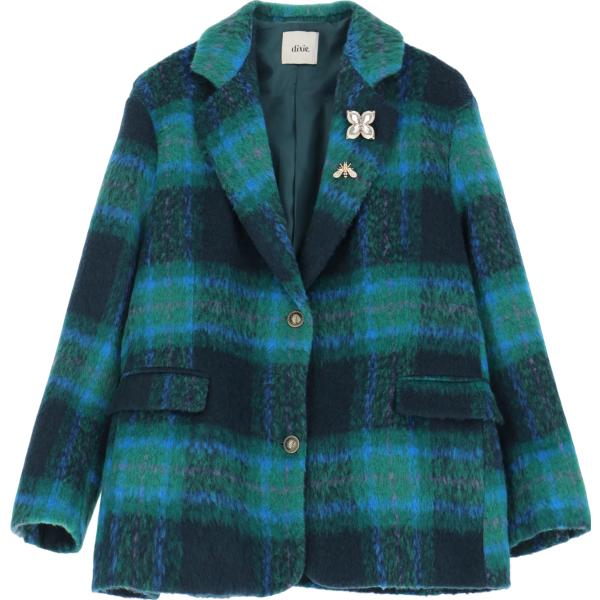 blazer Dixie verde a quadri