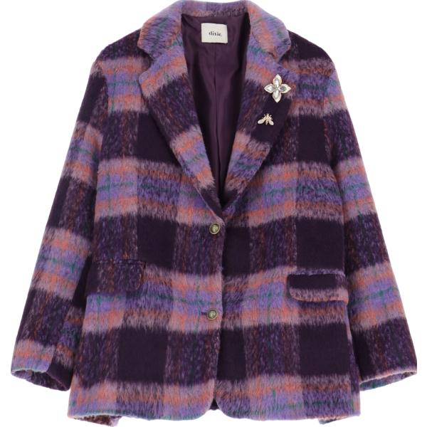 blazer Dixie viola a quadri