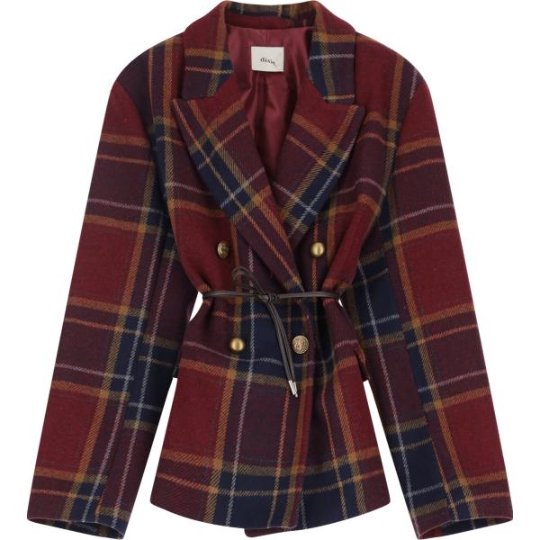 blazer Dixie marrone a quadri