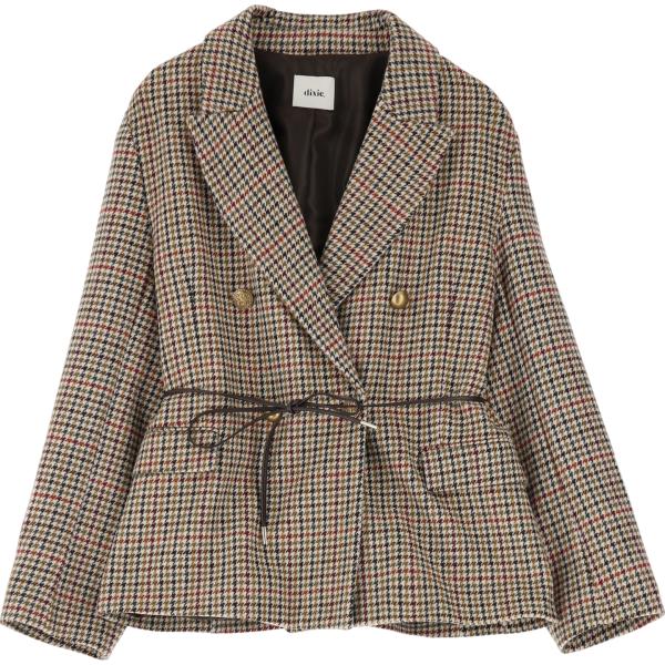 blazer Dixie marrone pied de poule