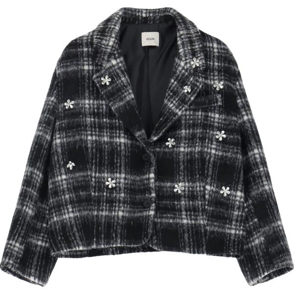 blazer Dixie nero a quadri