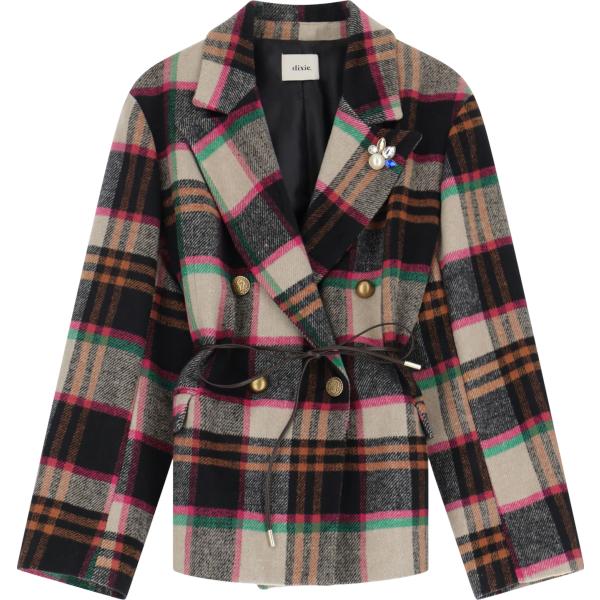 blazer Dixie marrone a quadri