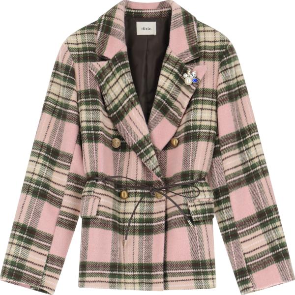 blazer Dixie verde a quadri