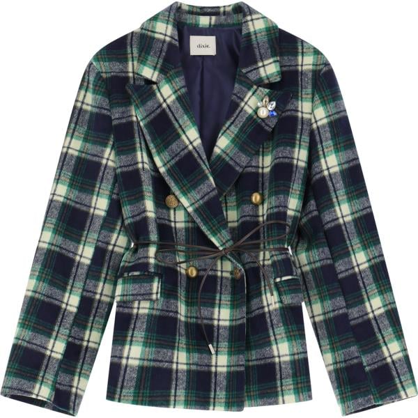 blazer Dixie blu a quadri