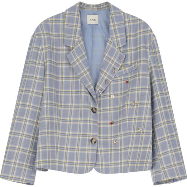 blazer Dixie grigio a quadri