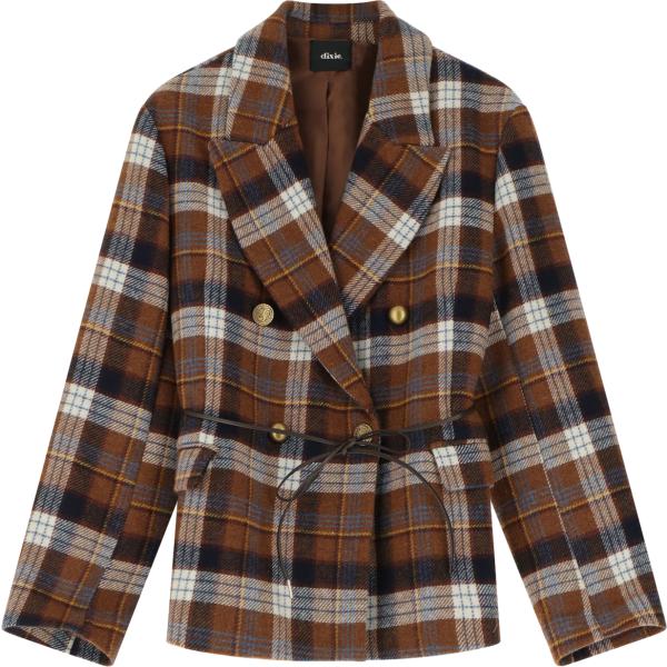 blazer Dixie marrone a quadri