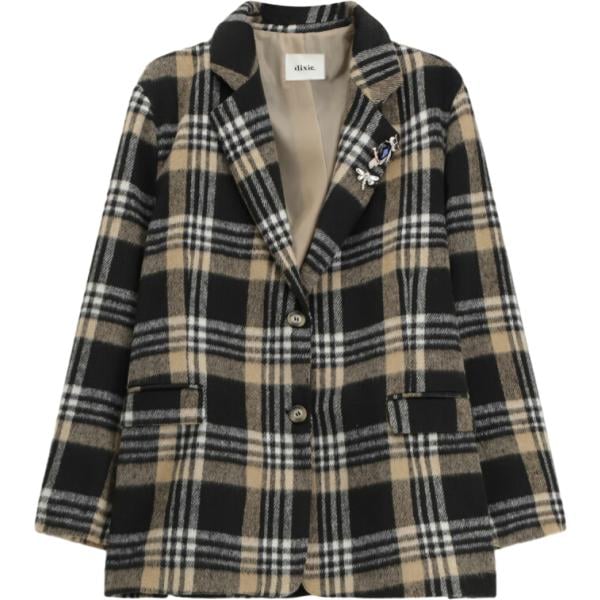 blazer Dixie verde a quadri