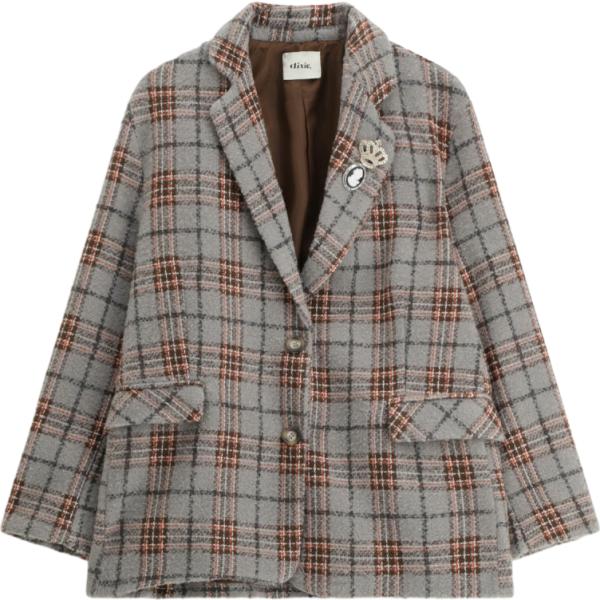 blazer Dixie marrone a quadri