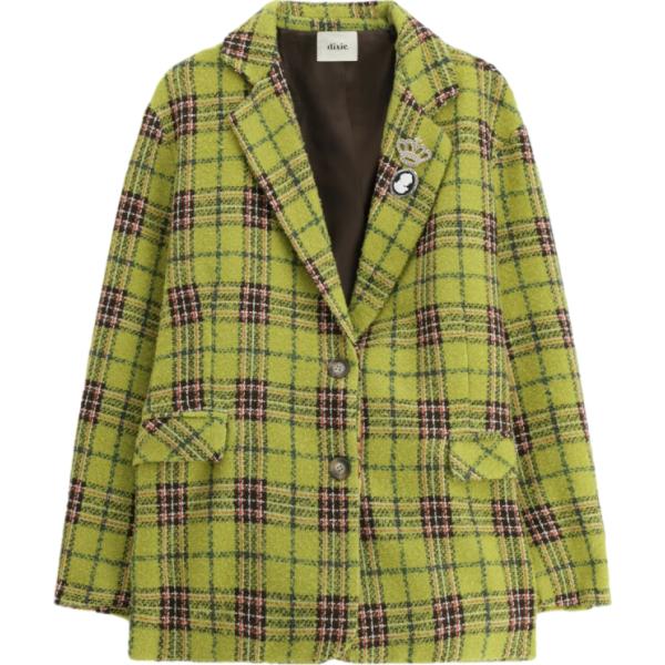 blazer Dixie verde a quadri