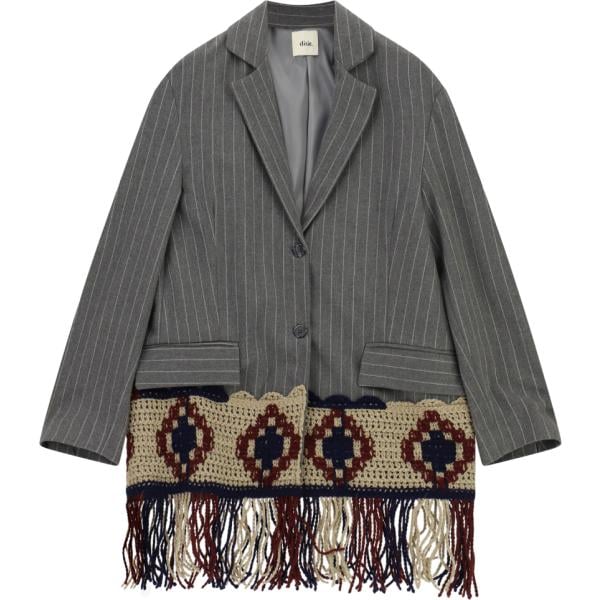 blazer Dixie grigio a righe