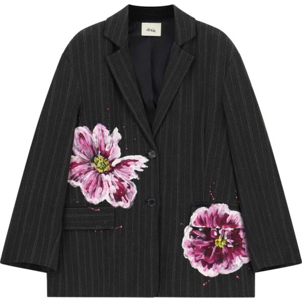 blazer Dixie nero a righe