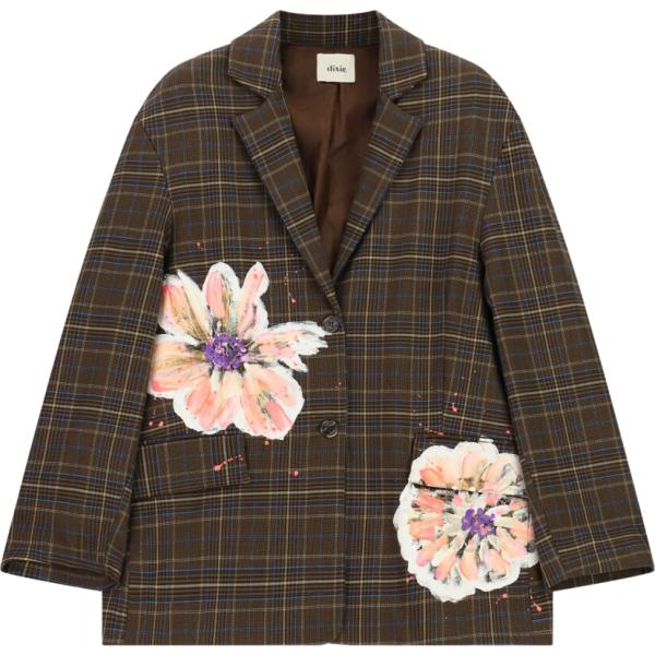 blazer Dixie verde a quadri