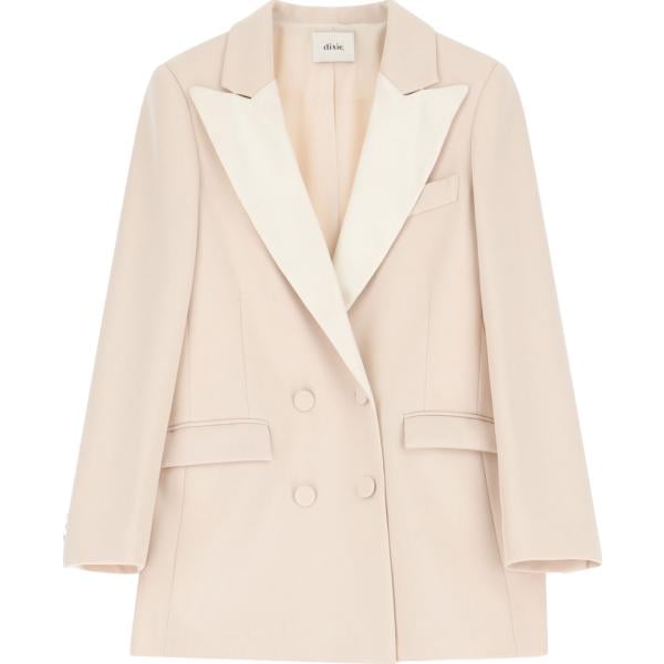 blazer Dixie bianco tinta unita