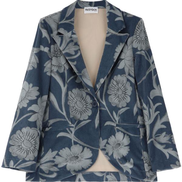 blazer Dixie blu a fiori