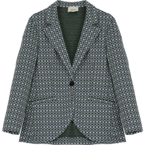 blazer Dixie grigio geometrica