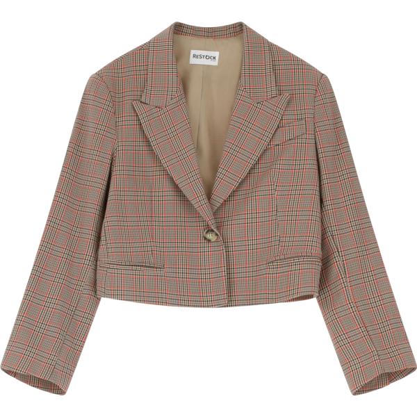 blazer Dixie marrone a quadri
