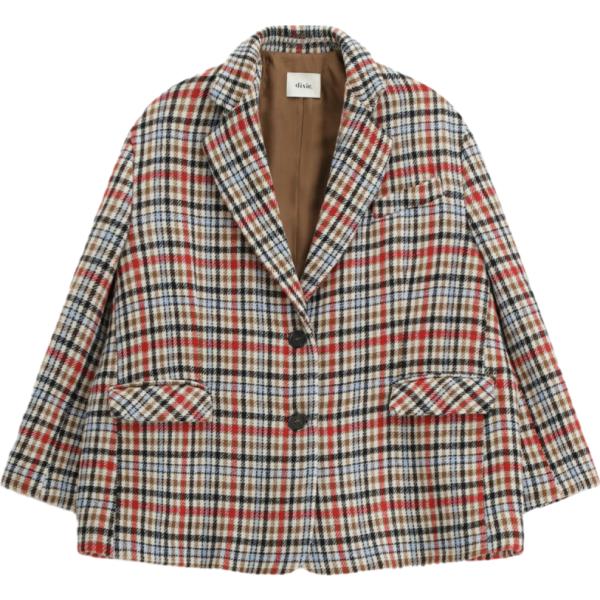 blazer Dixie grigio a quadri