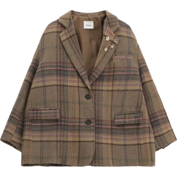 blazer Dixie marrone a quadri