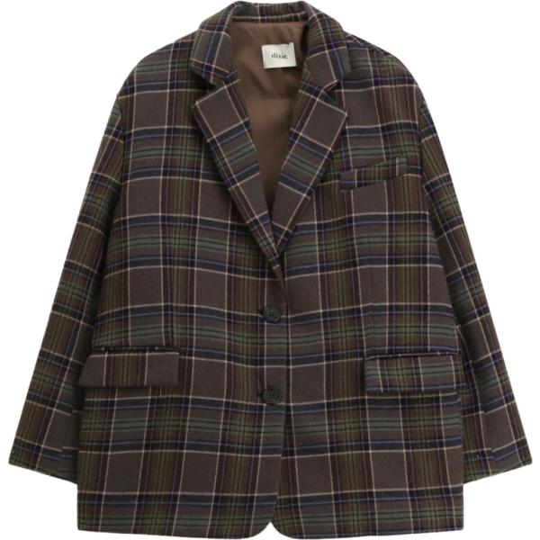 blazer Dixie marrone a quadri