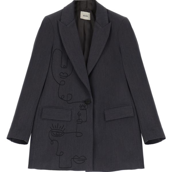 blazer Dixie blu con stampe