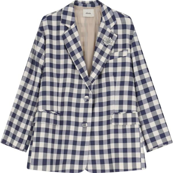 blazer Dixie grigio a quadri