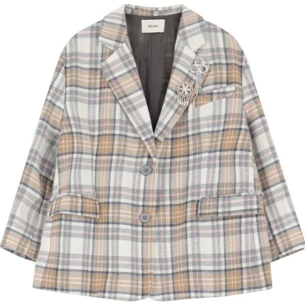 blazer Dixie grigio a quadri