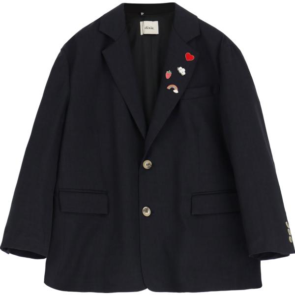 blazer Dixie nero tinta unita