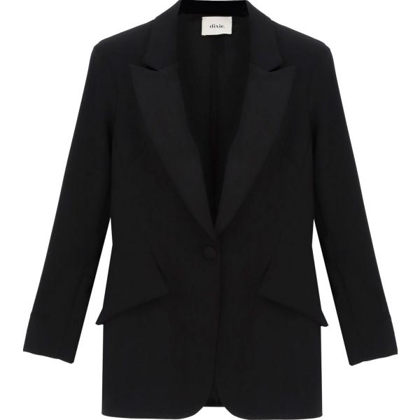 blazer Dixie nero tinta unita