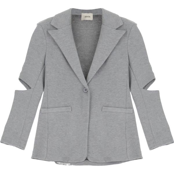 blazer Dixie grigio tinta unita