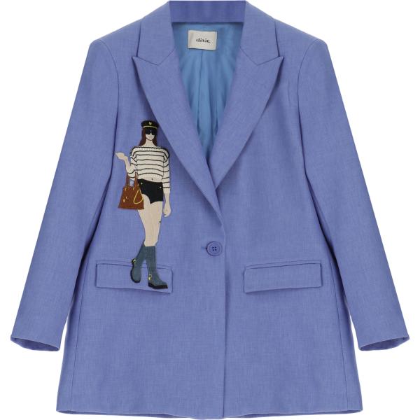 blazer Dixie viola con stampe