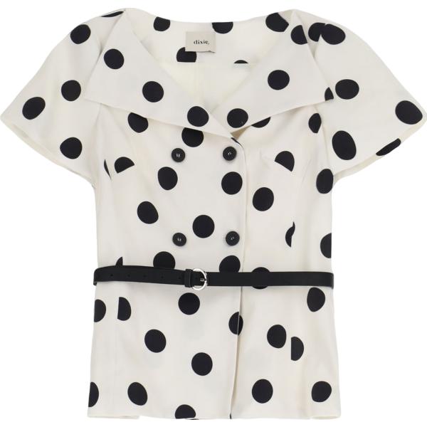 blazer Dixie bianco a pois