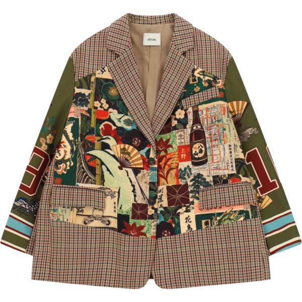 blazer Dixie marrone a quadri