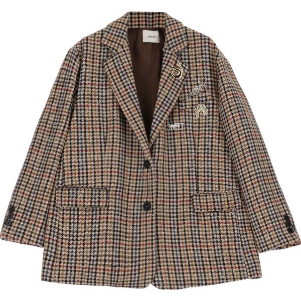 blazer Dixie marrone pied de poule