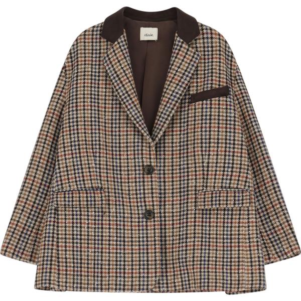 blazer Dixie marrone a quadri