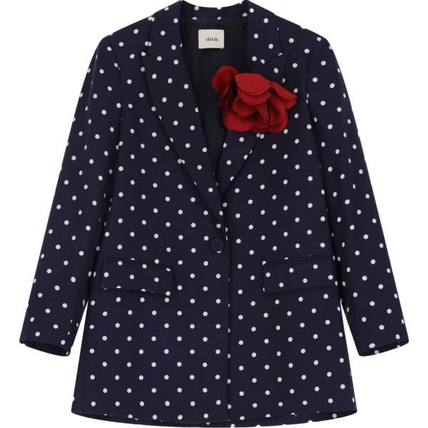 blazer Dixie nero a pois