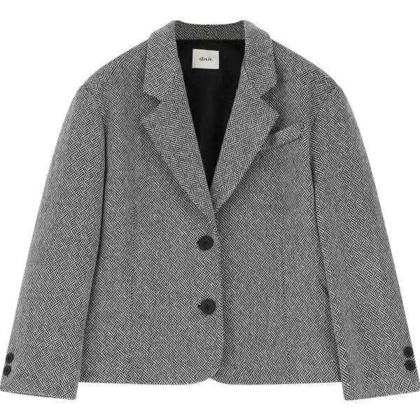 blazer Dixie grigio geometrica
